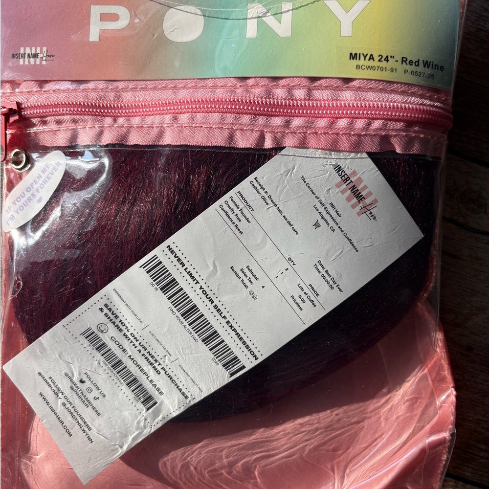 Red Wine Ponytail Hair Extension 24”
